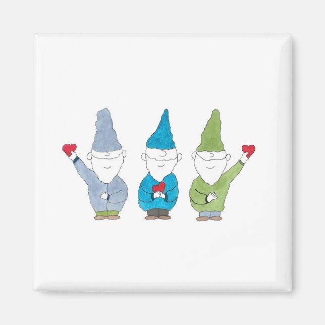 Gnomes With Hearts Magnet (Front)