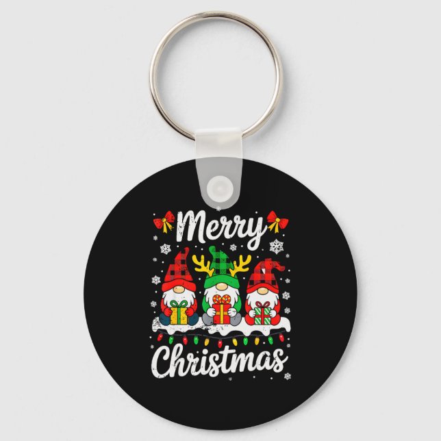 Gnomes Xmas Funny Merry Christmas Squad For Men Wo Key Ring (Front)