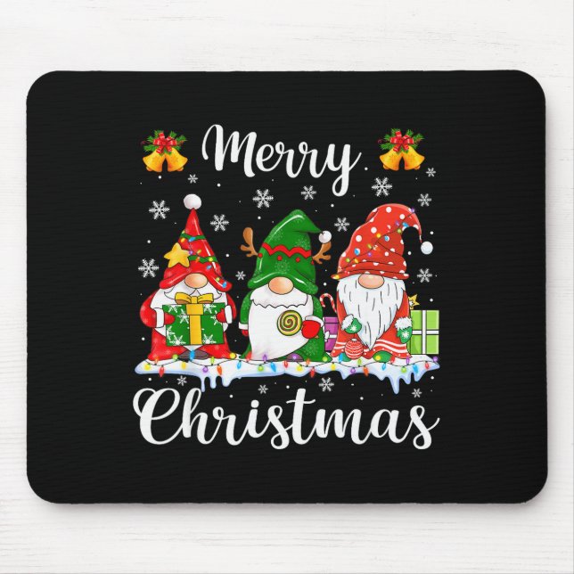 Gnomes Xmas Shirts Merry Christmas Men Women Kids  Mouse Pad (Front)