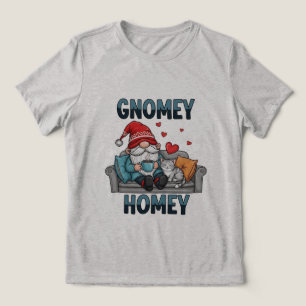 Gnomey homey gnome at home Tri-Blend shirt