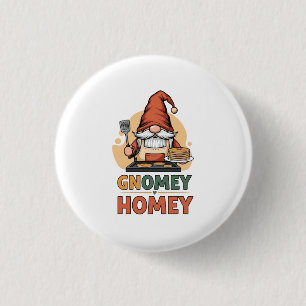 Gnomey homey pancakes design 3 cm round badge
