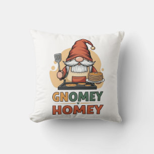 Gnomey homey pancakes design cushion