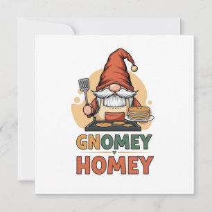 Gnomey homey pancakes design invitation
