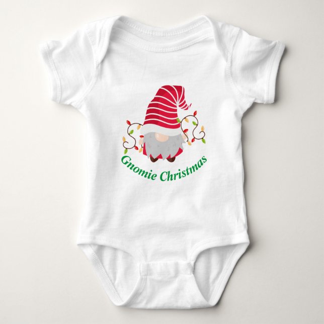Gnomie Christmas Baby Bodysuit (Front)