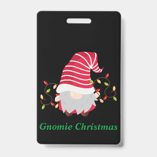 Gnomie Christmas Badge ID Badge