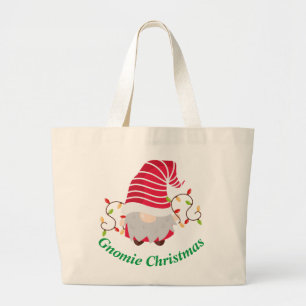 Gnomie Christmas Large Tote Bag