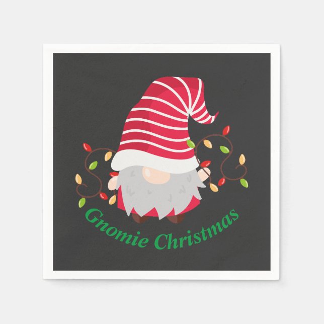 Gnomie Christmas Napkins (Front)