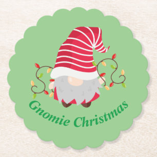 Gnomie Christmas Paper Coaster