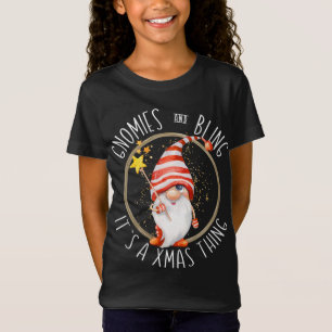 Gnomies And Bling It`s a Xmas Thing - Cute Christm T-Shirt