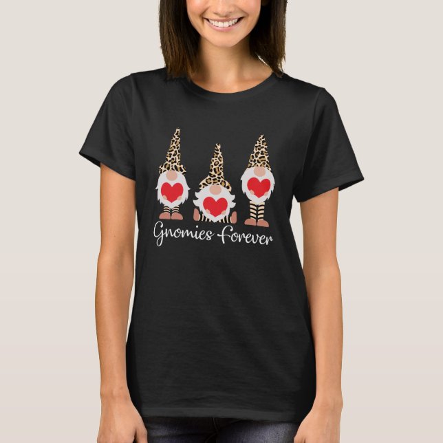 Gnomies Forever Leopard Print Gnomes T-Shirt (Front)