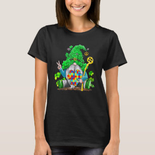 Gnomies Shamrock Autism Awareness St Patricks Day T-Shirt