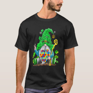 Gnomies Shamrock Autism Awareness St Patricks Day T-Shirt