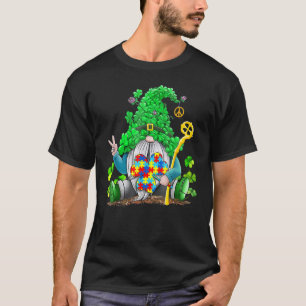 Gnomies Shamrock Autism Awareness St Patricks Day T-Shirt