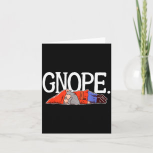 Gnope Gnome Dwarf Funny Garden Elf Christmas  Card