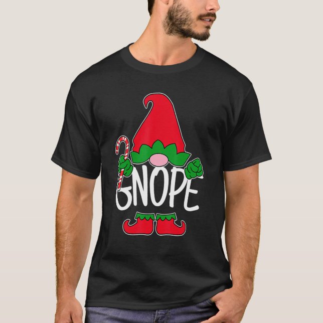 Gnope Tomte Garden Gnome Scandinavian Sweden Nope  T-Shirt (Front)