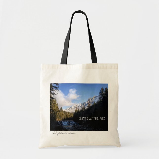 GNP Falls & Mountain Canvas Tote (Front)