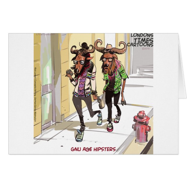 Gnu Age Hipsters Funny (Front Horizontal)