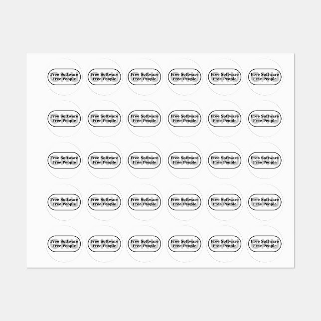 GNU - Free Software - Free People (Sheet)