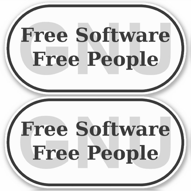 GNU - Free Software - Free People (Front)
