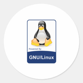 GNU/Linux Classic Round Sticker