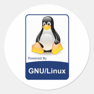 GNU/Linux Classic Round Sticker