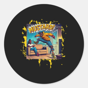 Gnx Mustard Use Your Heart Gifts Classic Round Sticker