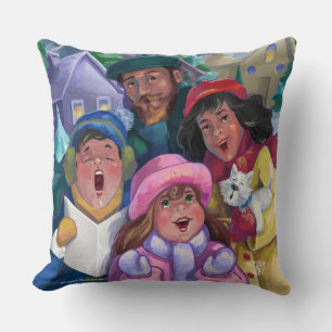 Go a Caroling Illustration Cushion
