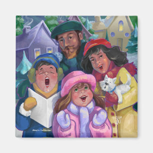 Go a Caroling Illustration Magnet