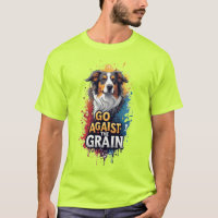 Go Against The Grain: Cheerful Dog Portrait