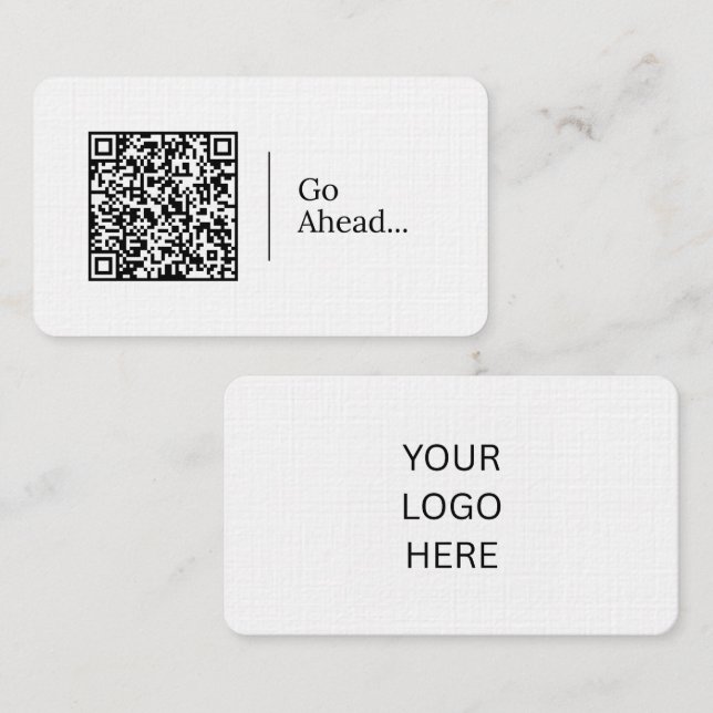 Go Ahead... | Customisable QR code And Logo Business Card (Front/Back)