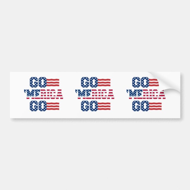 go america go bumper sticker (Front)