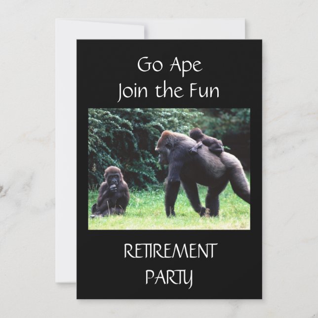 **GO APE** FAMILY RETIREMENT INVITATION (Front)