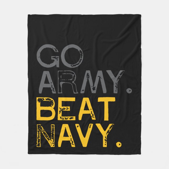 Go Army Beat Navy Fleece Blanket (Front)
