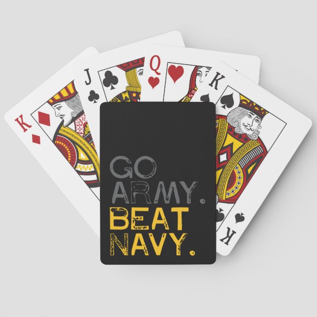 Go Army Beat Navy Playing Cards (Back)