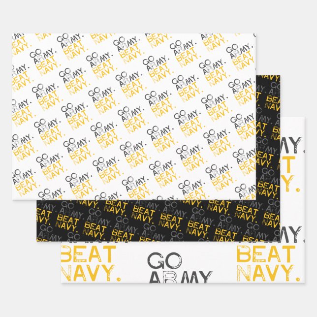 Go Army Beat Navy Wrapping Paper Sheet (Set)