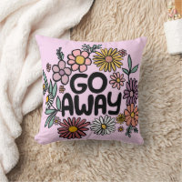 GO AWAY Funny Floral Cute Daisy Hand-Drawn