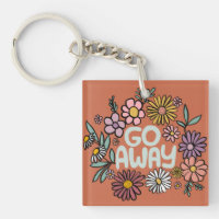 GO AWAY Funny Floral Cute Daisy Hand-Drawn