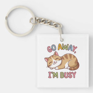 Go away, I'm busy Key Ring
