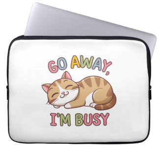 Go away, I'm busy Laptop Sleeve