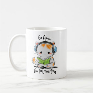 Go Away, I'm Introverting Cat Coffee Mug