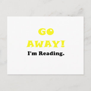 Go Away Im Reading Postcard