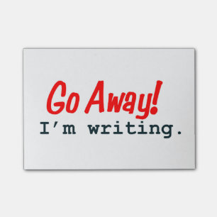 Go Away, I'm Writing Post-It Notes