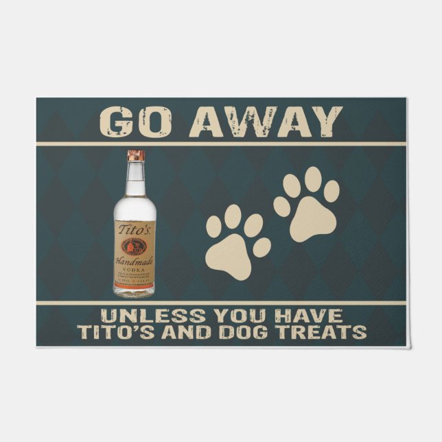 Go Away Mat, Personalised Funny Quotes Door Mat (Front)