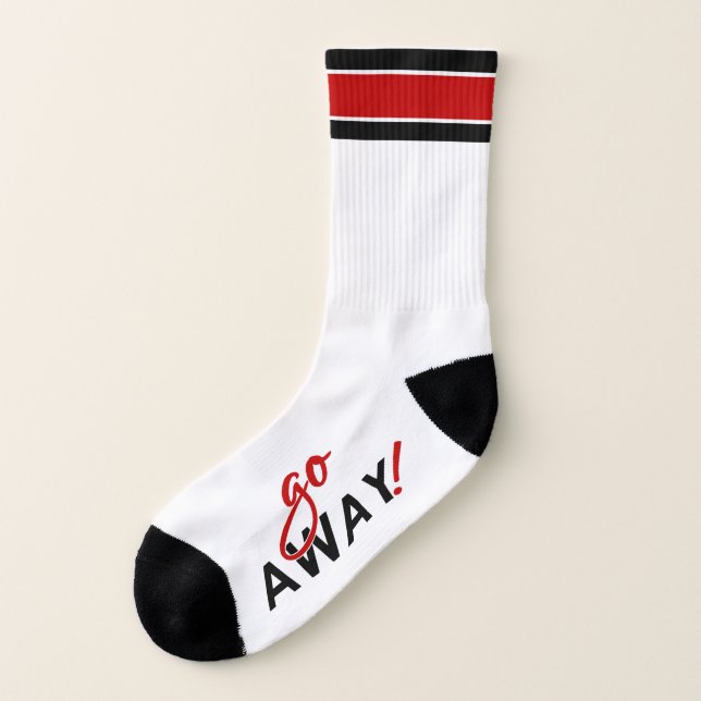 "Go Away" Socks (Left Outside)