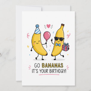 Go Bananas Birthday Funny Banana Birthday Card