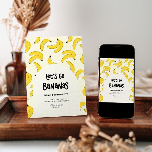 Go Bananas Birthday Party Invitation (Creator Uploaded)