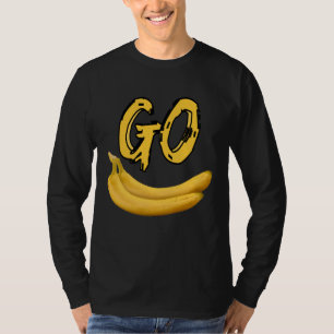 Go Bananas Fruit Crazy Graphic Hilarious Face Grea T-Shirt
