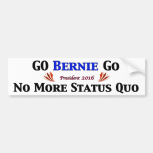 Go BERNIE Go  (White Bkgrd) Bumper Sticker