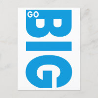 Go Big Motivational Quote Blue