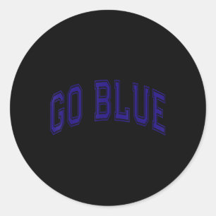 Go Blue Summer Camp Team Competition Colour Event Classic Round Sticker
